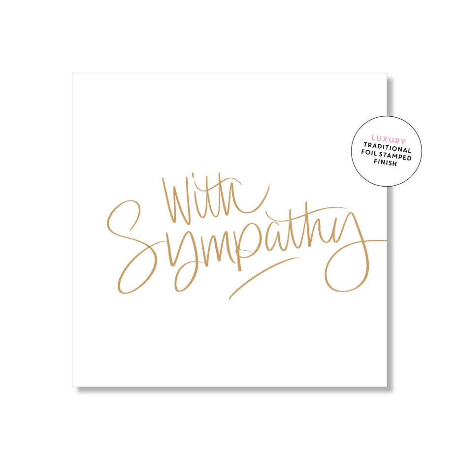 With Sympathy Greeting Card (Mini Square)