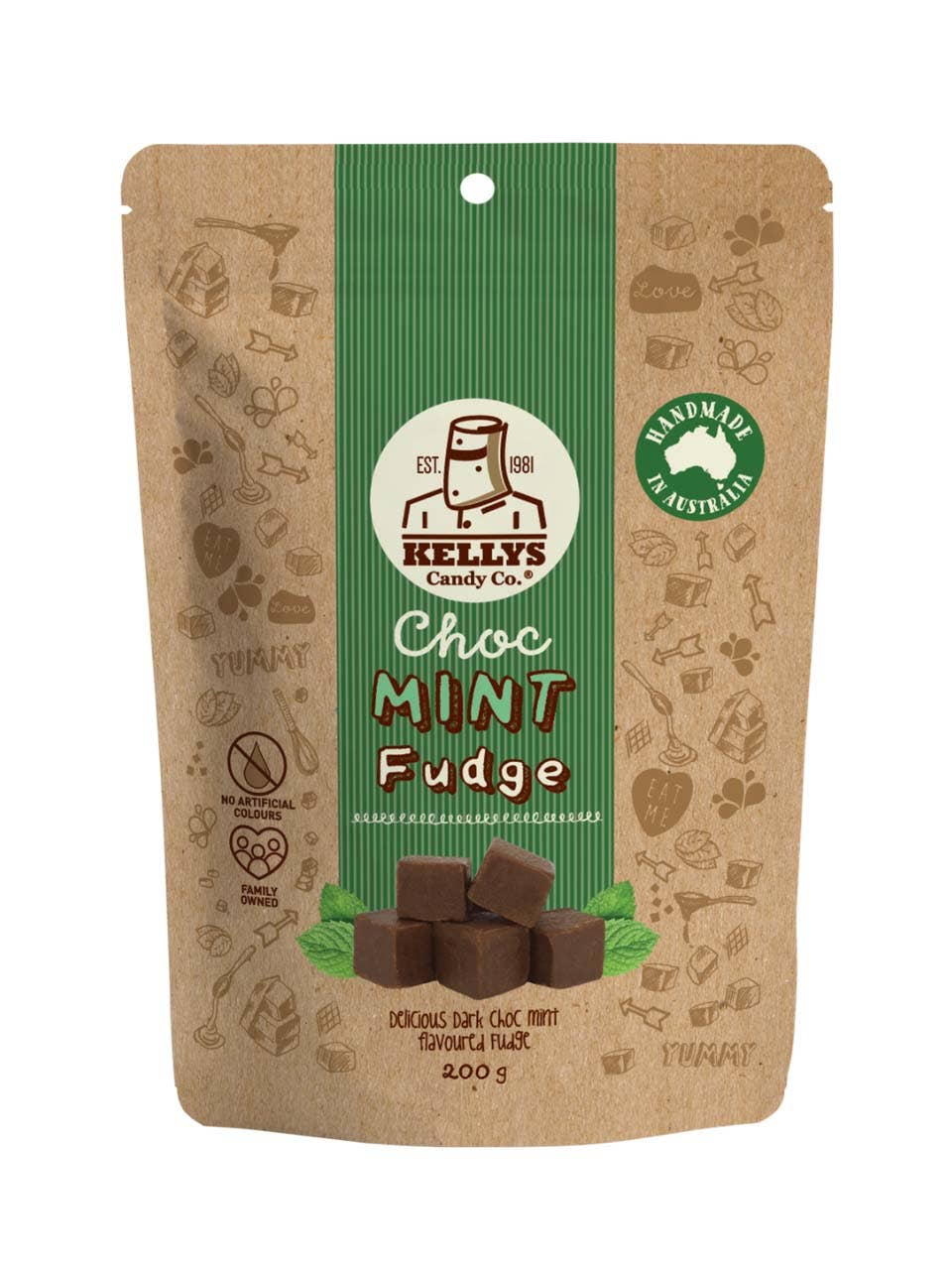 Choc Mint Fudge - Pouch 200g (1)