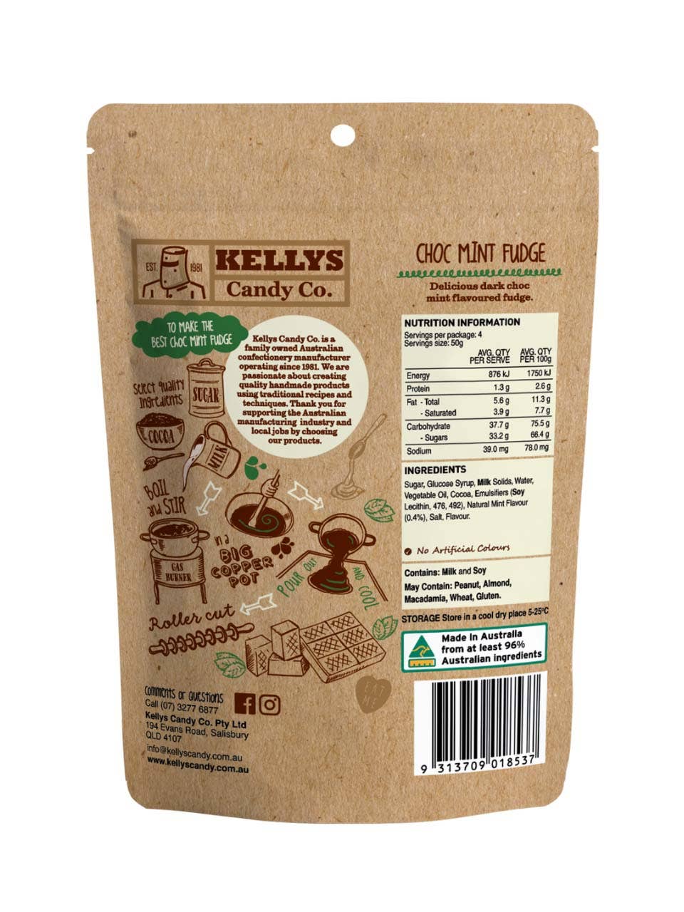 Choc Mint Fudge - Pouch 200g (1)