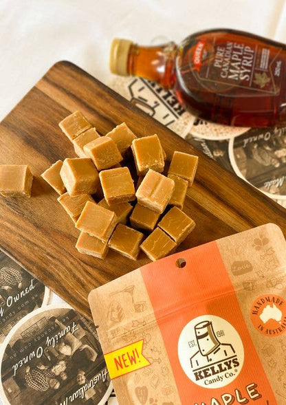 Maple Flavoured Fudge - Pouch 180g (1)