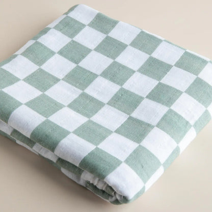 Snug As a Bub Co Swaddle - Moss Chequer