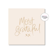 Most Grateful Greeting Card (Mini Square)