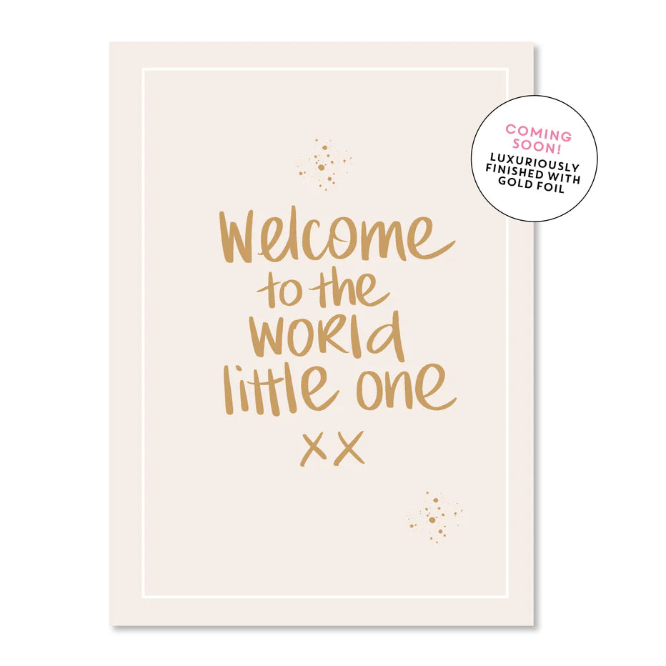 Welcome to the world Greeting Card (Large)
