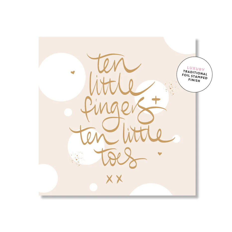 ten little fingers ten little toes Greeting Card (Mini Square)