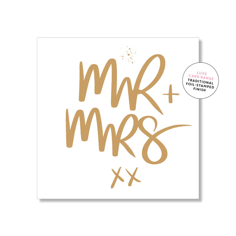 Mr + Mrs xx Greeting Card (Mini Square)