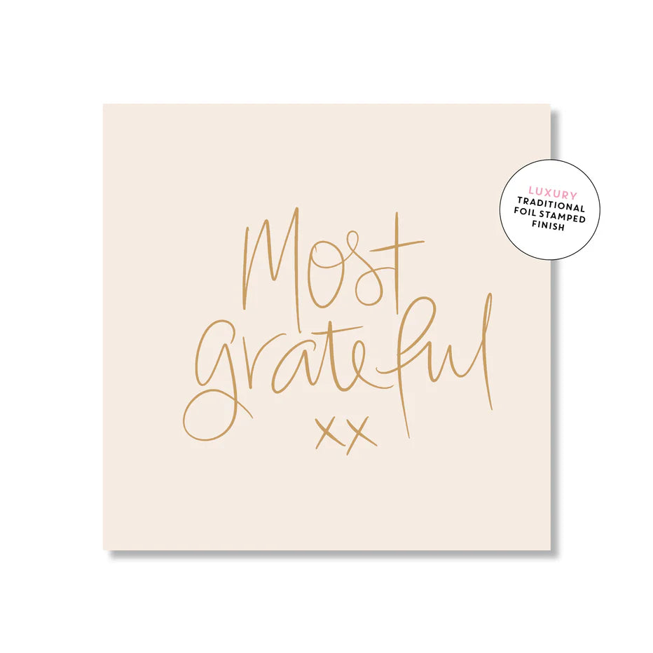 Most Grateful xx Greeting Card (Mini Square)
