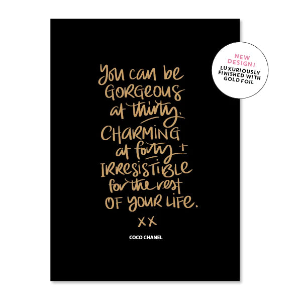 Coco Chanel Greeting Card (Large)