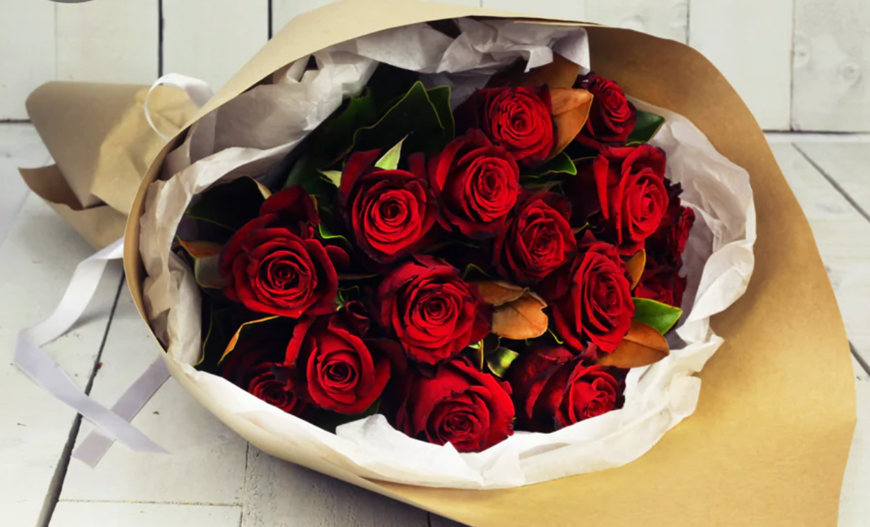 Romantic Full Dozen Red Roses