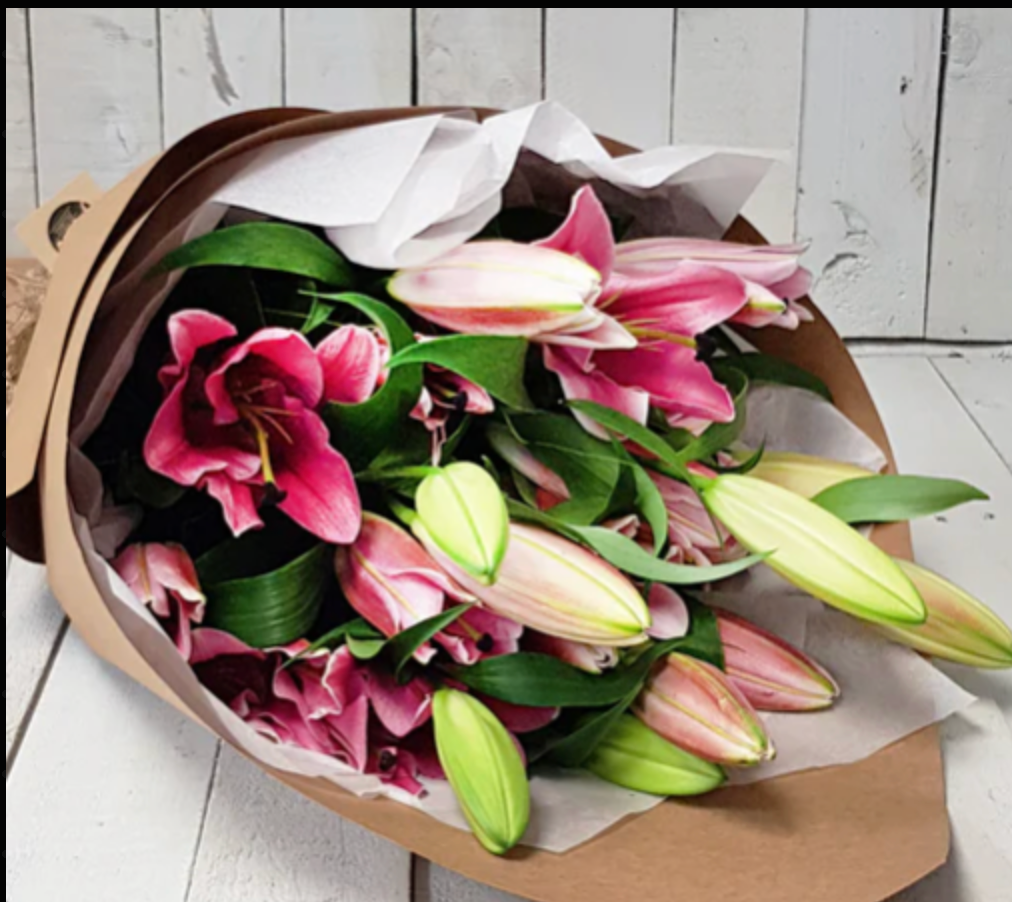 Pink Oriental Lillies