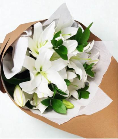 White Oriental Lillies