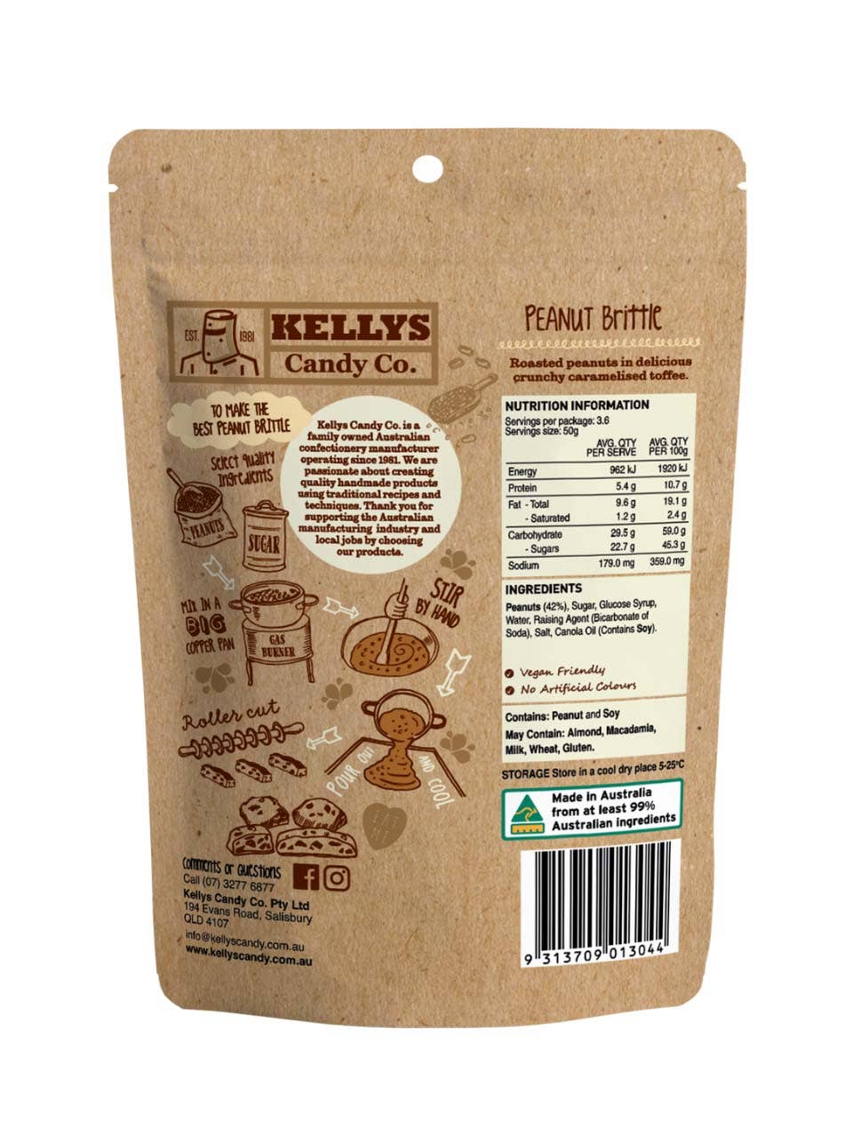 Peanut Brittle - Pouch 180g (1)